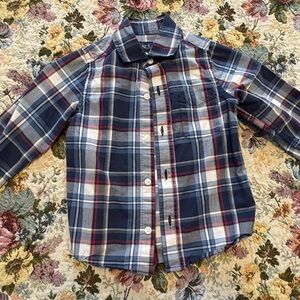 Plaid Kids Shirt - Blue and Red PLACE